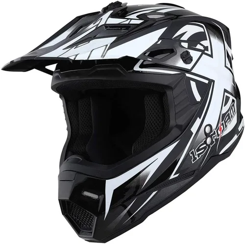 Vista 11 de 1Storm - Casco de motocross para adultos, BMX, MX, ATV, Dirt Bike, motocicleta cuádruple de cuatro ruedas, estilo de carreras, HF801 Sonic Blue