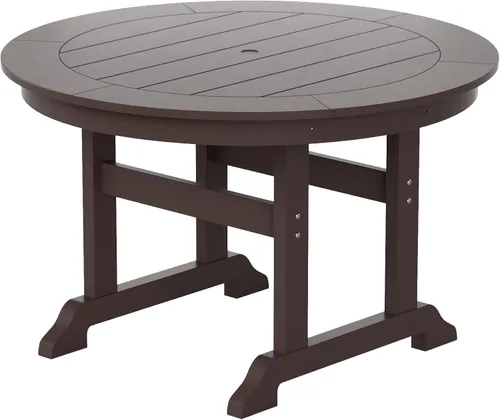 Vista 23 de Muebles Mesa de Comedor Rectangular Adirondack de 37 Pulgadas de Ancho x 71 Pulgadas de Largo, Resistente a los Rayos UV y a la Decoloración para su