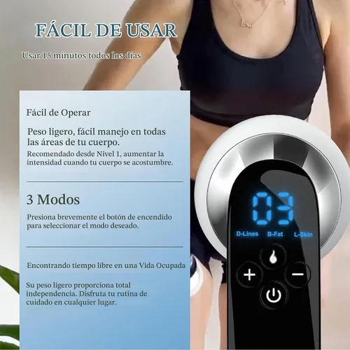 Vista 5 de Herramienta de masajeador de celulitis, máquina de mano para esculpir la celulitis, adecuada para brazos, espalda, glúteos, vientre, piernas, regalo