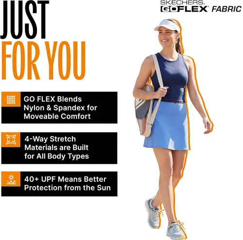 Vista 5 de Skechers Falda pantalón de pickleball Go Walk para mujer Azul Baja