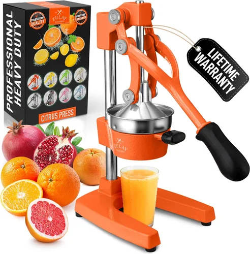 Vista 31 de Zulay Kitchen Puplerizer Exprimidor de hierro fundido 9 en 1, exprimidor manual de servicio pesado fácil de limpiar con accesorio prensatelas