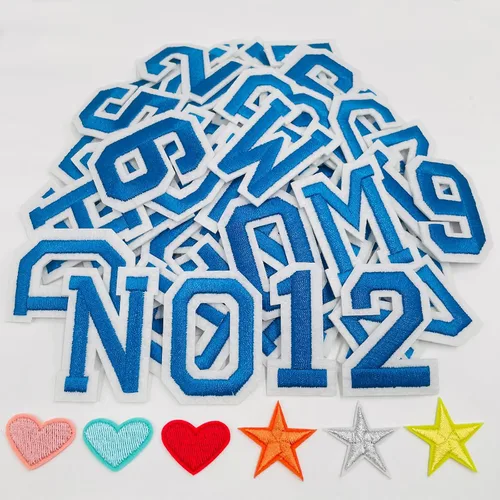 Vista 32 de Jongdari 30 piezas de números para planchar para ropa, pequeños parches de números bordados con adhesivo planchado, 3 juegos de 0-9 apliques