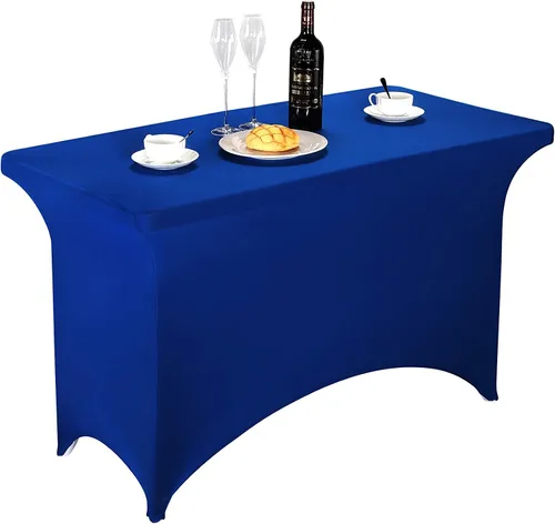 Vista 130 de LZY Mantel de mesa elástico ajustable de elastano para mesa plegable de 4, 6 o 8 pies, mantel rectangular de cóctel, perfecto para fiestas o Manzana