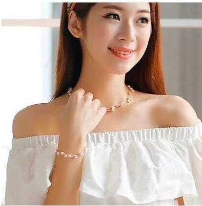 Vista 6 de Gargantilla de perlas de imitación en capas de oro para mujeres, niñas, madres, novias, bodas