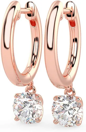 Vista 3 de 12 to 23 Carat Lab Grown Diamond Huggie Hoop Earrings for Women I 14k Gold Earrings (G-H, VS1-VS2, 0.50 to 0.66 cttw) Dangling Drop Earrings I