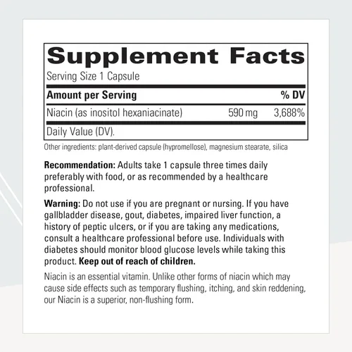 Vista 2 de Integrative Therapeutics Niacina sin rubor - Soporte de energía celular* - Ayuda a convertir alimentos en energía* - Vegano, sin gluten y sin