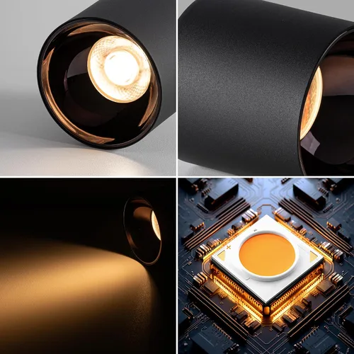 Vista 6 de Aisilan - Foco LED Downlight regulable de 18 W para interiores, cilindro de aluminio, puntos direccionales de techo, sin parpadeo, 3000 K, para Negro