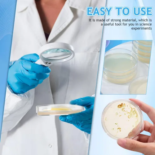 Vista 7 de Generic Placas de agar prevertidas, placas de agar nutrientes, placas de Petri con suministros de experimentos científicos para uso en el aula