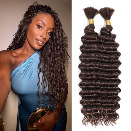 Vista 13 de Urbeauty Cabello Humano para Trenzar para Trenzas Boho Bob - Cabello Bohemio de Onda Profunda para Trenzar - Negro Azabache, 14 pulgadas Sin Nudos