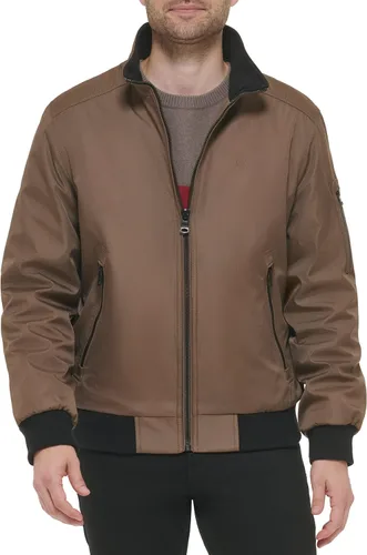 Vista 13 de Calvin Klein Abrigos de invierno para hombre - Chaqueta softshell con capucha forrada de sherpa