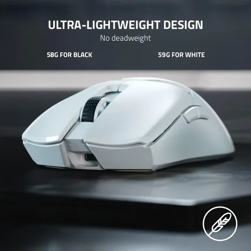 Vista 2 de Razer Viper V2 Pro HyperSpeed - Mouse inalámbrico para juegos 208oz ultraligero interruptores ópticos Gen-3 sensor óptico de 30 K controles DPI