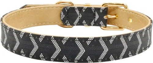 Vista 6 de Juego de collar y correa de cuero para perro, correas de collar de perro con patrón de cuadros, hebilla de metal ajustable y duradera para perros