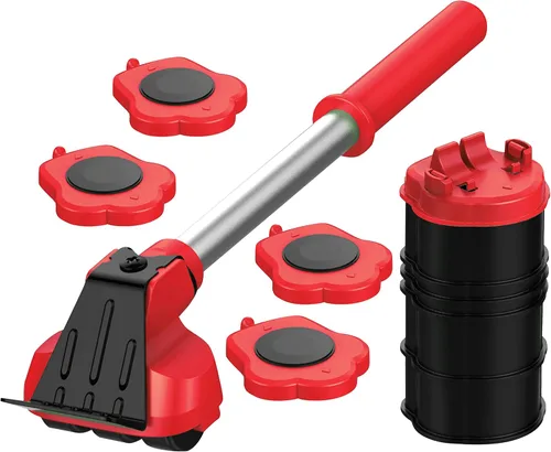 Vista 9 de Elevador de muebles resistente con 4 deslizadores para un movimiento fácil y seguro, rodillo para electrodomésticos adecuado para sofás, sofás cama