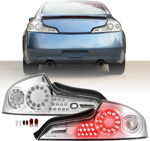 Vista 10 de USR 03-06 VQ Sedan Luz Trasera – Juego de Lámparas Traseras (Izquierda + Derecha) Par - Compatible con 2003-2004 Infiniti G35 4 Puertas Pre-Facelift