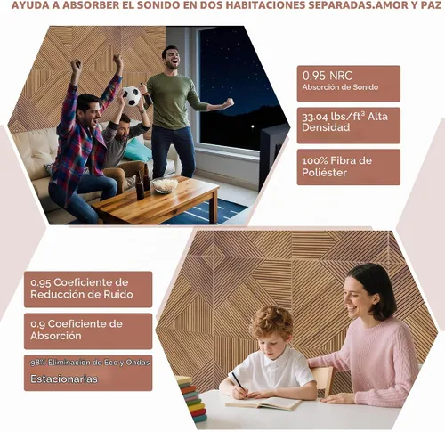 Vista 7 de TO-TH Paneles de pared acústicos autoadhesivos para amortiguar el ruido