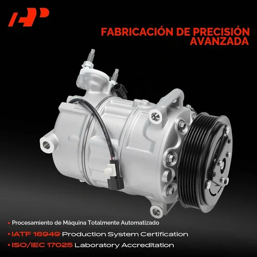 Vista 3 de A-Premium Compresor de aire acondicionado AC con embrague