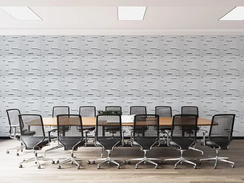 Vista 3 de Dundee Deco Paneles de pared 3D – Formas geométricas pintables de PVC blanco para decoración de pared interior, 19.7 x 19.7 pulgadas, cubre 2.7 pies