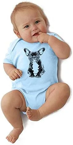 Vista 2 de Body unisex de bulldog francés para bebé, ropa