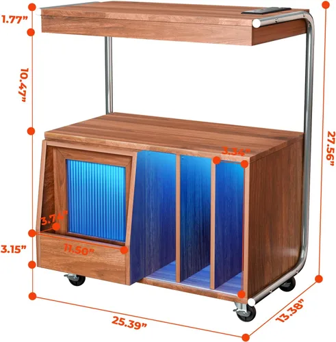 Vista 2 de Soporte grande para tocadiscos con puerta corredera y ruedas, armario de almacenamiento de discos de vinilo de 200 grados, mesa de tocadiscos