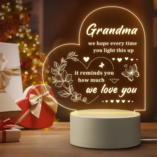 Vista 9 de Regalos para hija de mamá, regalos de hija, lámpara de noche acrílica para mi hija, Navidad, cumpleaños, día de la madre, graduación, boda, San