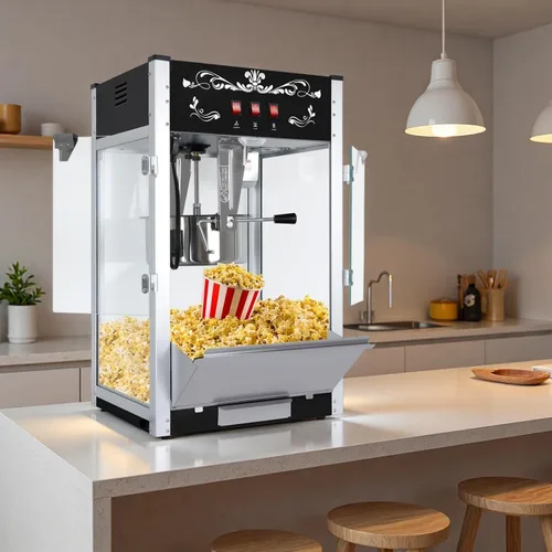 Vista 2 de Máquina de palomitas Trygoal, máquina de palomitas de 16 Oz para 80 tazas por tanda, máquina de palomitas estilo barra con 1 cuchara, 1 cuchara