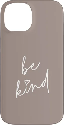 Vista 4 de Be Kind - Funda para iPhone 17, diseño de frase inspiradora positiva (marrón topo)
