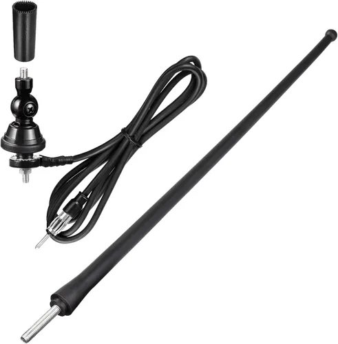 Vista 6 de Eightwood Antena de radio de barco marino de 16 pulgadas, palo flexible de goma FM AM Antenas estéreo para barco, coche, RV, autocaravana, ATV, UTV