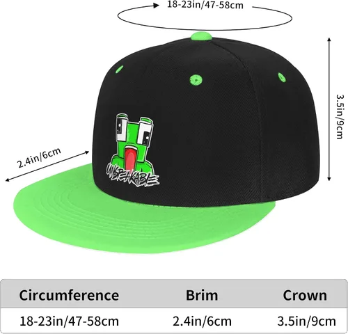 Vista 2 de Gorra de béisbol para niños y niñas, gorra de hip hop, ajustable, novedad para niños, Youtube -01
