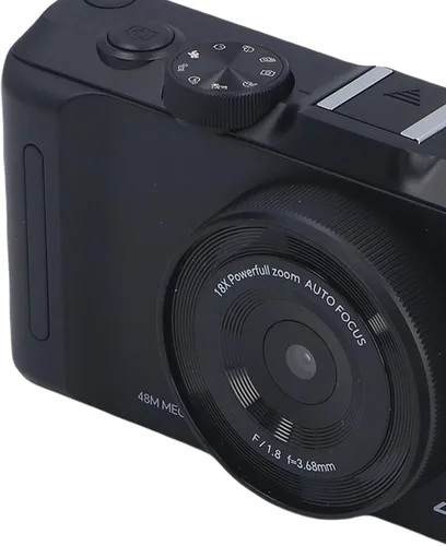 Vista 8 de Zopsc Cámara digital 4K de Vlog de 48 MP, enfoque automático de 48 MP, cámaras de zoom digital 18X para Vedio, pantalla abatible de 3 pulgadas Negro