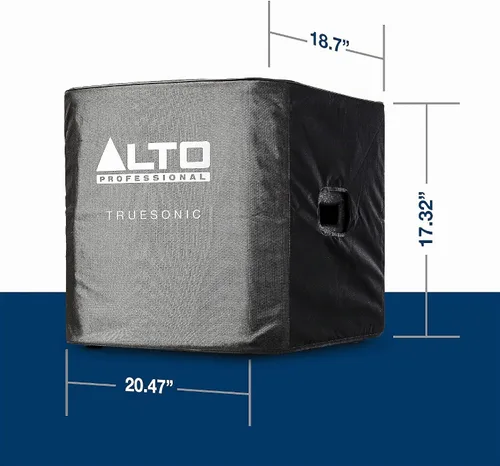 Vista 3 de ALTO Cubierta deslizable duradera para subwoofer amplificado TS12S con construcción de forro de nailon y acceso al mango