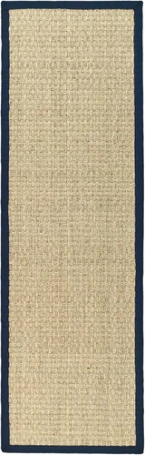 Vista 116 de SAFAVIEH Natural Fiber Collection NF114A - Alfombra de pasillo de hierba marina con patrón de tejido de cesta y borde, de 2 pies 6 pulgadas x 16