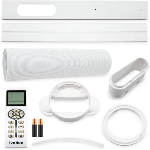 Vista 4 de Ivation Kit de ventana de repuesto Panel de aire acondicionado portátil de 12k y 14k BTU Modelo IVAPAC12BTU e IVAPAC14BTU - Blanco