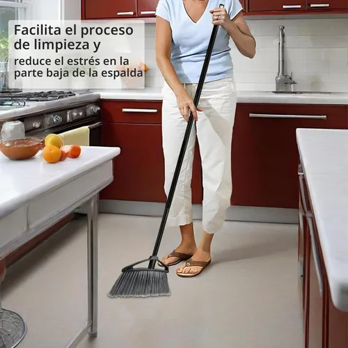 Vista 2 de Escobas para barrer interiores, escobas de casa para barrer interiores, escoba angular para pisos, escoba de cocina, escoba de piso aplicada