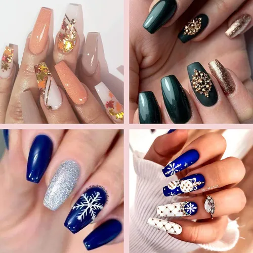 Vista 7 de Puntas de uñas postizas acrílicas francesas, 500 uñas postizas con forma de uñas postizas, 10 tamaños con estuche para salones de arte de uñas