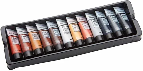 Vista 11 de KINGART PRO Artist Quality - Juego de pintura acrílica de 48 piezas, tubos de 0.74 onzas, juego de 48 colores únicos y altamente pigmentados