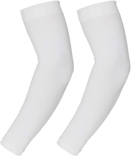 Vista 11 de Eutuxia Mangas deportivas de compresión con protección solar UV para hombres y mujeres