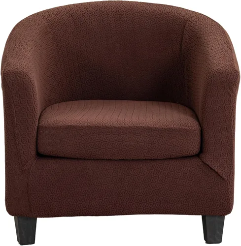 Vista 15 de Funda estampada para silla de club, 2 piezas, elástica con acento de barril para sillón, fundas de sofá, fundas extraíbles para silla de bañera