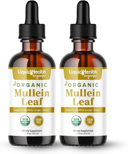 Vista 7 de LIQUIDHEALTH USDA Orgánico Extracto de Hoja de Gordolobo en Gotas para Pulmones - Gotas Herbales de Limpieza para Fumadores, Apoyo Inmunológico