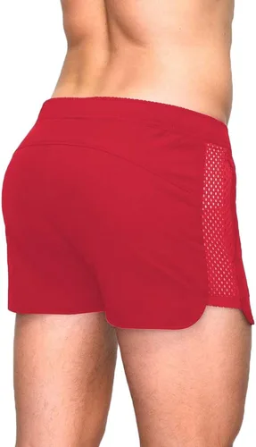 Vista 2 de Rexcyril Pantalones cortos de entrenamiento para hombre de 3 pulgadas de secado rápido, para gimnasio, culturismo, pantalones cortos deportivos