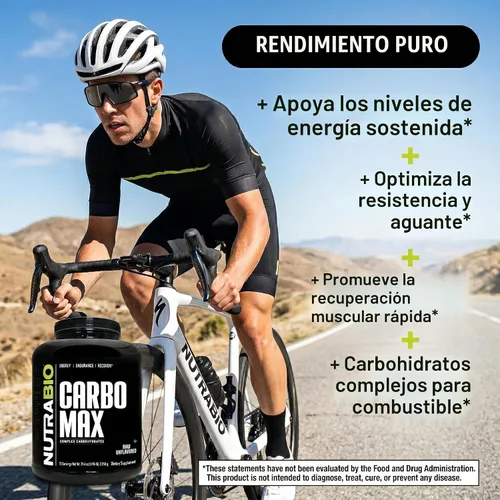 Vista 4 de NutraBio CarboMax Maltodextrina en polvo – Polvo de carbohidratos para energía sostenida – Rico en calorías para aumento muscular y de peso – Sin