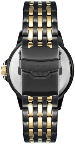 Vista 3 de Armitron Reloj de pulsera de dos tonos con función de fecha para hombre, 205414, NegroOro, Japonés