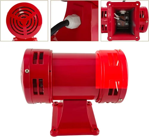 Vista 4 de Sirena Raid, alarma de sirena de 110 V, 150 db, 60 Hz, sirena eléctrica de la industria, alarma de sirena súper fuerte para sirena doméstica