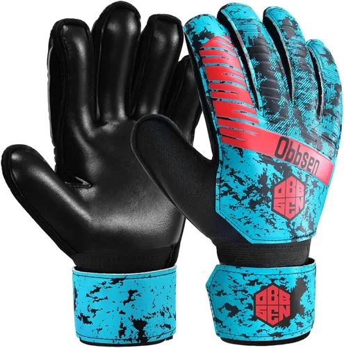 Vista 13 de Guantes de portero de fútbol para niños, jóvenes y adultos, guantes de portero de fútbol de agarre fuerte con protección para los dedos