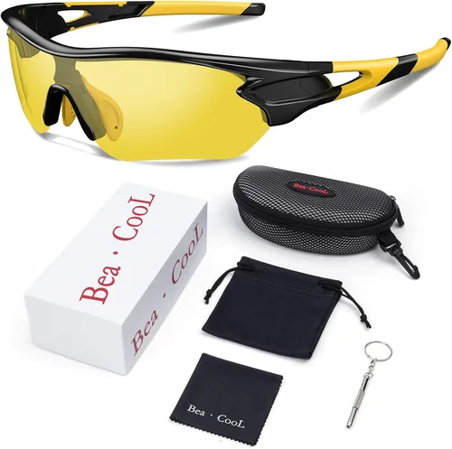 Vista 6 de Lentes de sol polarizados para hombres y mujeres jóvenes de béisbol ciclismo correr conducir pesca golf motocicletas lentes TAC UV400
