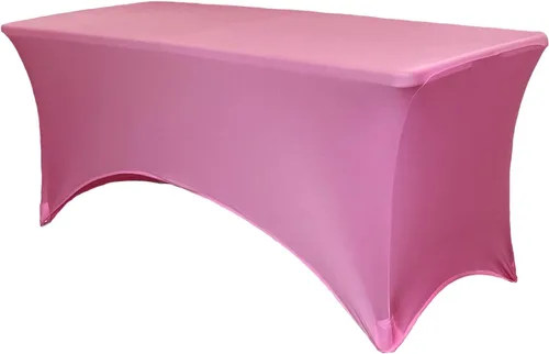 Vista 27 de YOUR CHAIR COVERS - Fundas rectangulares de elastano para mesas de 4 pies, manteles ajustados para eventos de boda, decoraciones de patio, tela Negro