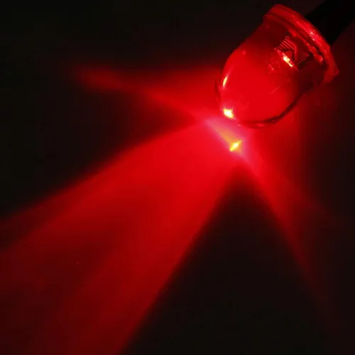 Vista 4 de uxcell 18pcs 0.394 in pre cableado LED, rojo DC3-6V lente transparente, diodos emisores de luz