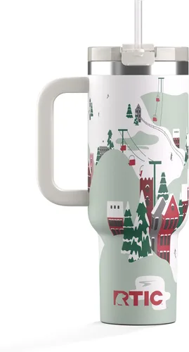 Vista 43 de RTIC Vaso Tumbler de Viaje por Carretera de 30 oz con Doble Pared Revestido de Cerámica Aislado Taza Portátil de Café de Viaje de Acero Inoxidable