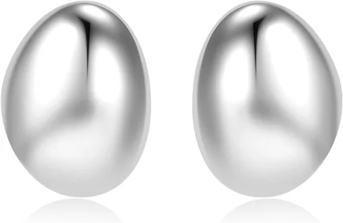 Vista 64 de KELMALL Aretes tipo argolla de oro de 14 quilates para mujer, hipoalergénicos, gruesos, redondos, no se deslustra, para orejas sensibles