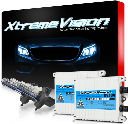 Vista 9 de XtremeVision H1 10K 35W AC Xenón Paquete - Bombilla de faro de Xenón con balasto de AC delgado - 10000K Azul Oscuro - Bombillas de Xenón - 1 par