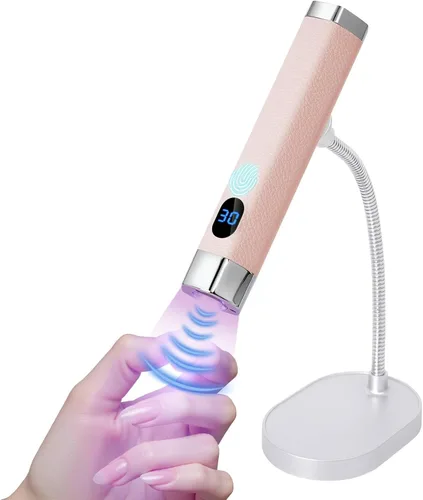 Vista 11 de Mini lámpara de uñas UV de mano, luz de curación flash portátil con soporte magnético mejorado y sensor inteligente, secador de uñas recargable